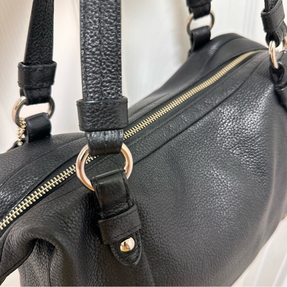 Coach Alexandra Large Hobo Black Pebbled Leather Silver Hardware - Picture 10 of 15